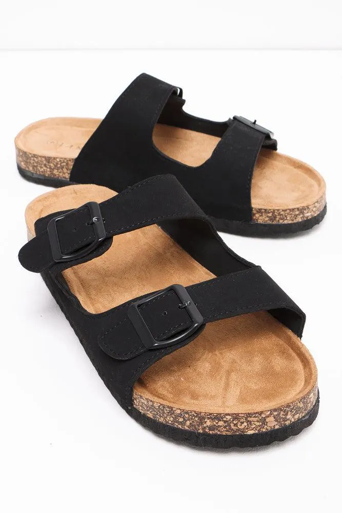 Double Strap Sandal Black