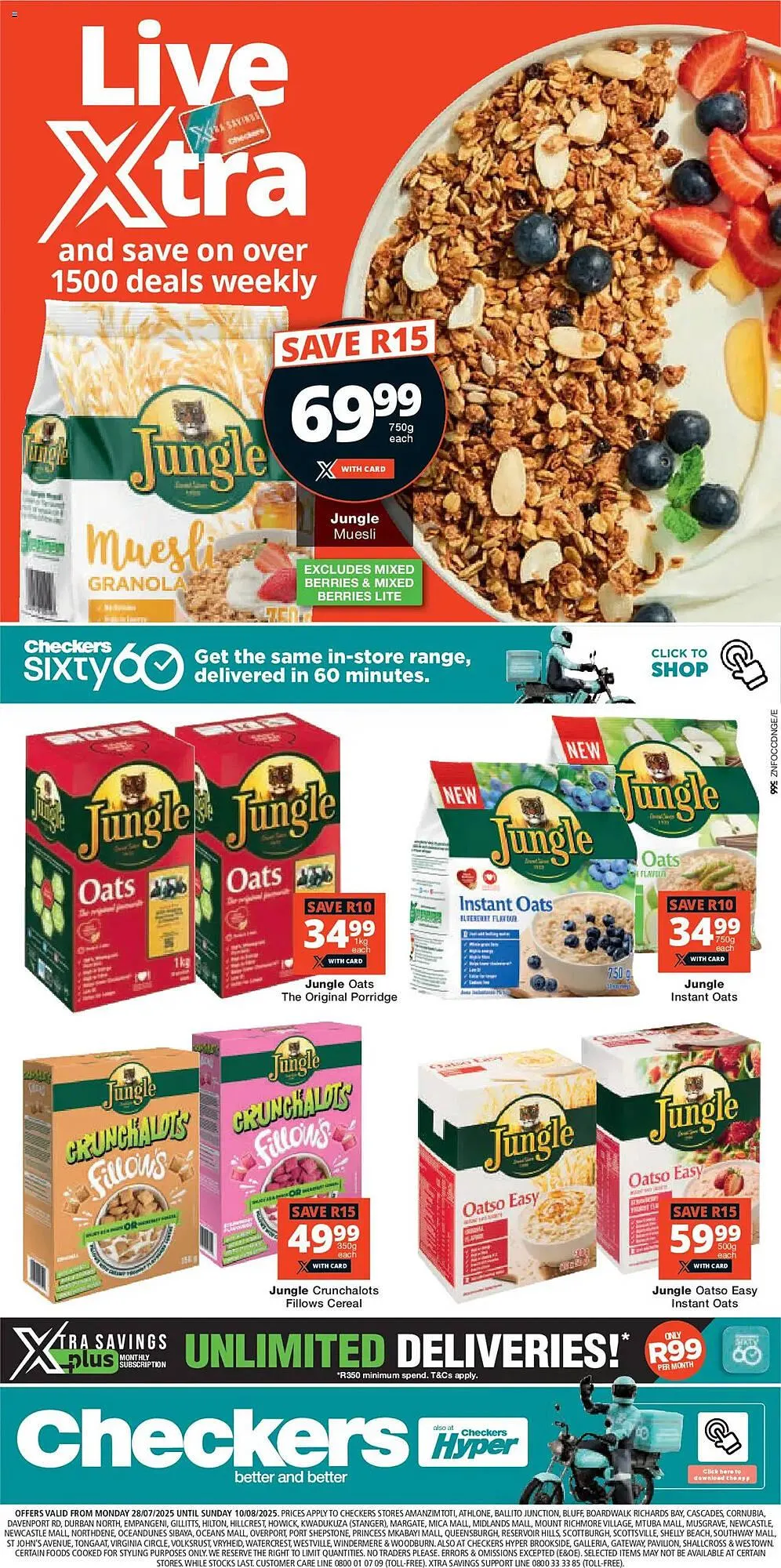 Checkers catalogue from 28 July to 10 August 2025 - Catalogue Page 1