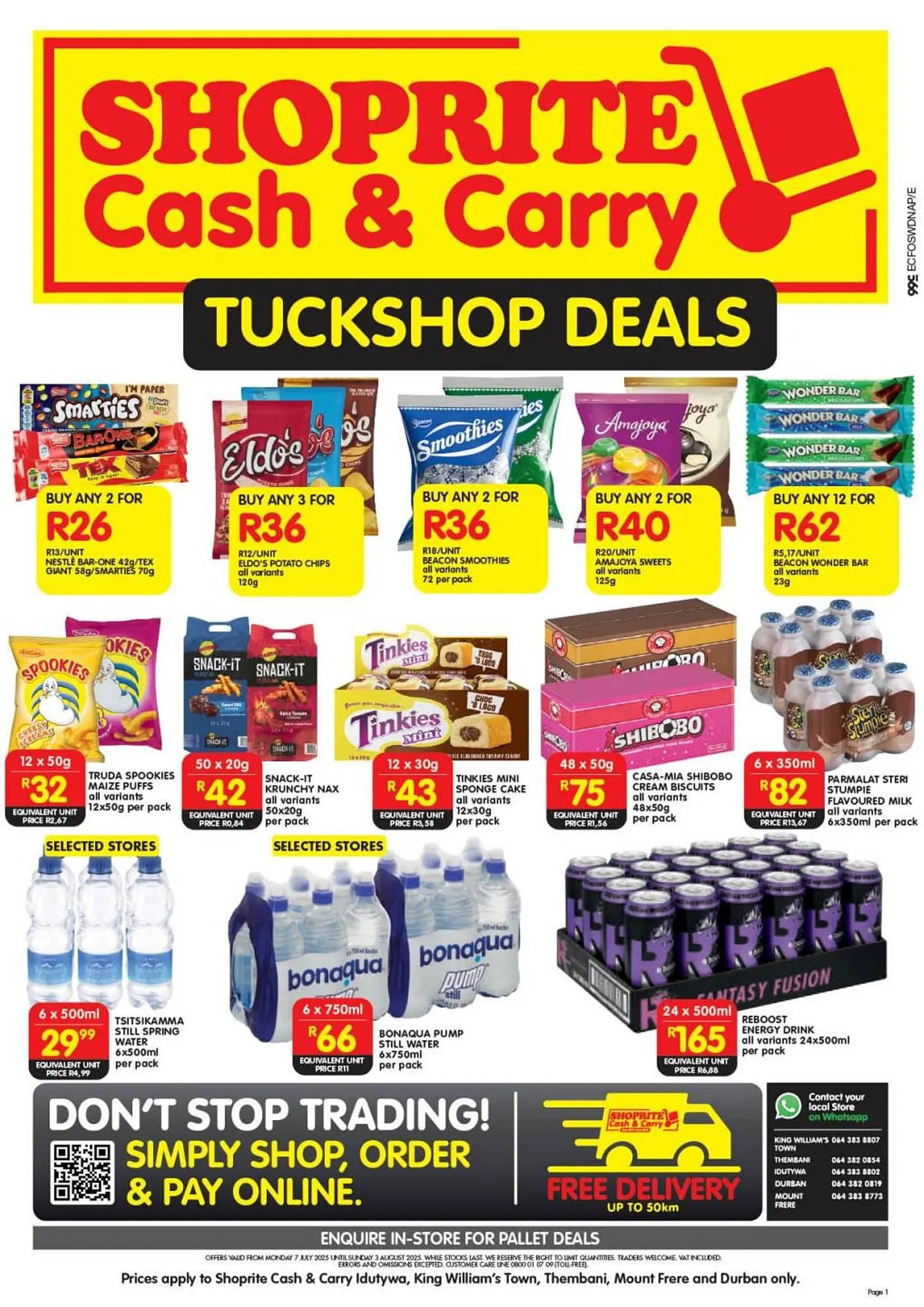 Shoprite catalogue from 7 July to 3 August 2025 - Catalogue Page 1