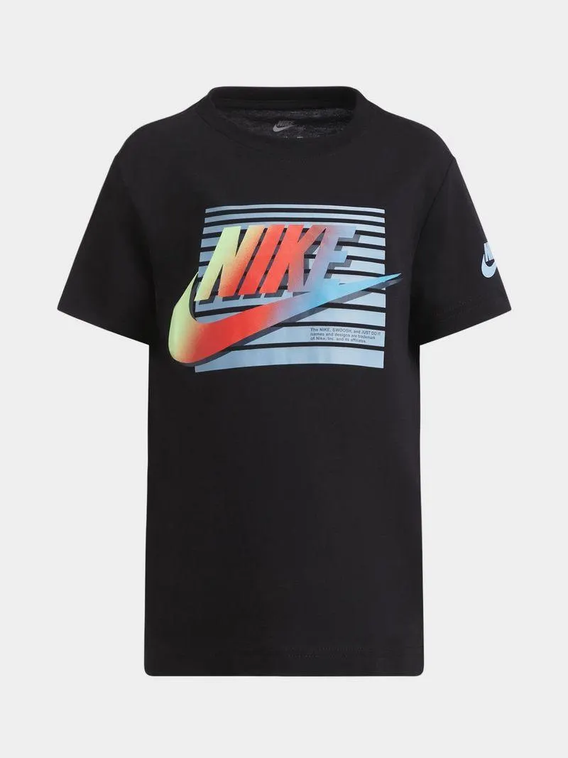 Nike Unisex Kids Futura Block Black T-Shirt