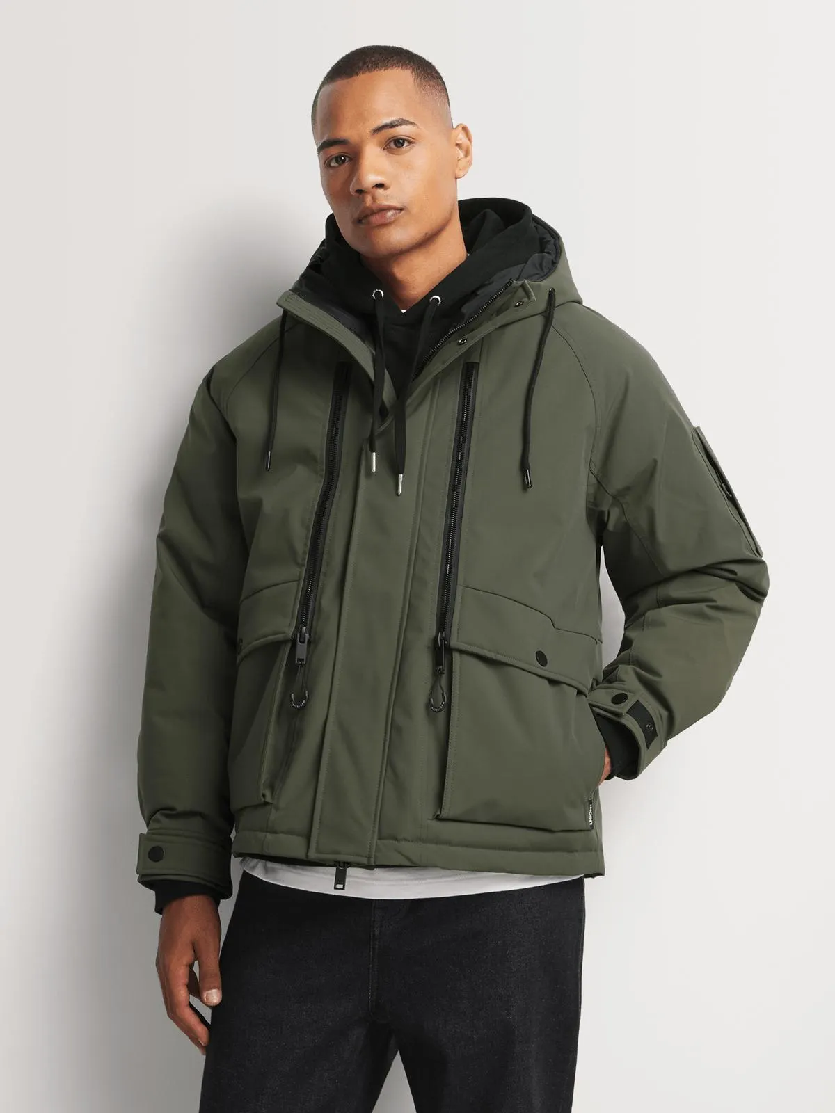 Union-DNM Men's Hooded Green Jacket