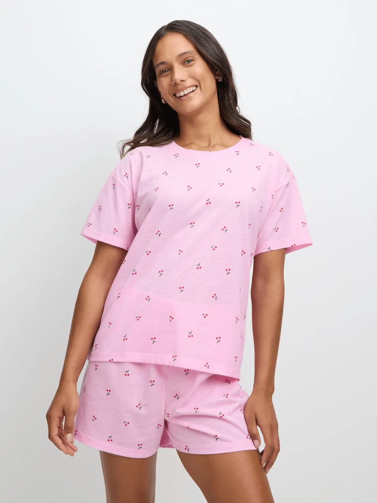 Jet Women's Pink Cherry Short Pyjama Set