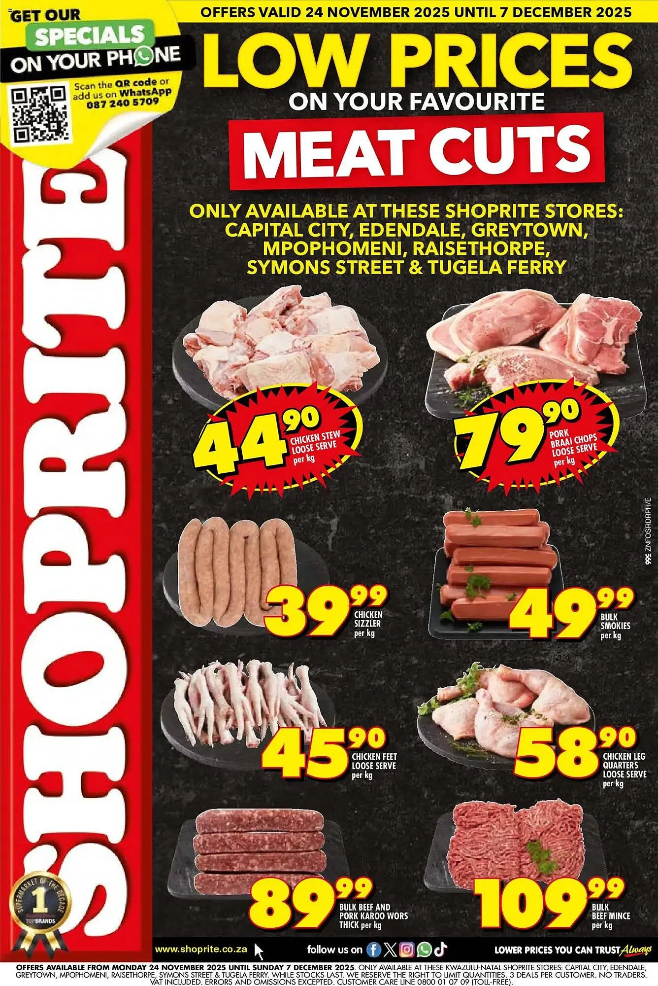 Shoprite catalogue from 24 November to 7 December 2025 - Catalogue Page 1