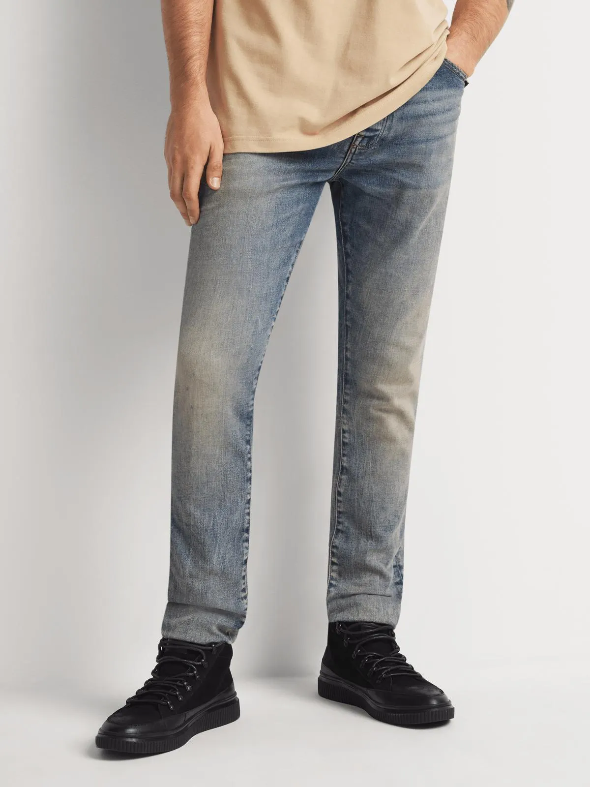 Union-DNM Men's Tinted Light Blue Skinny Jeans