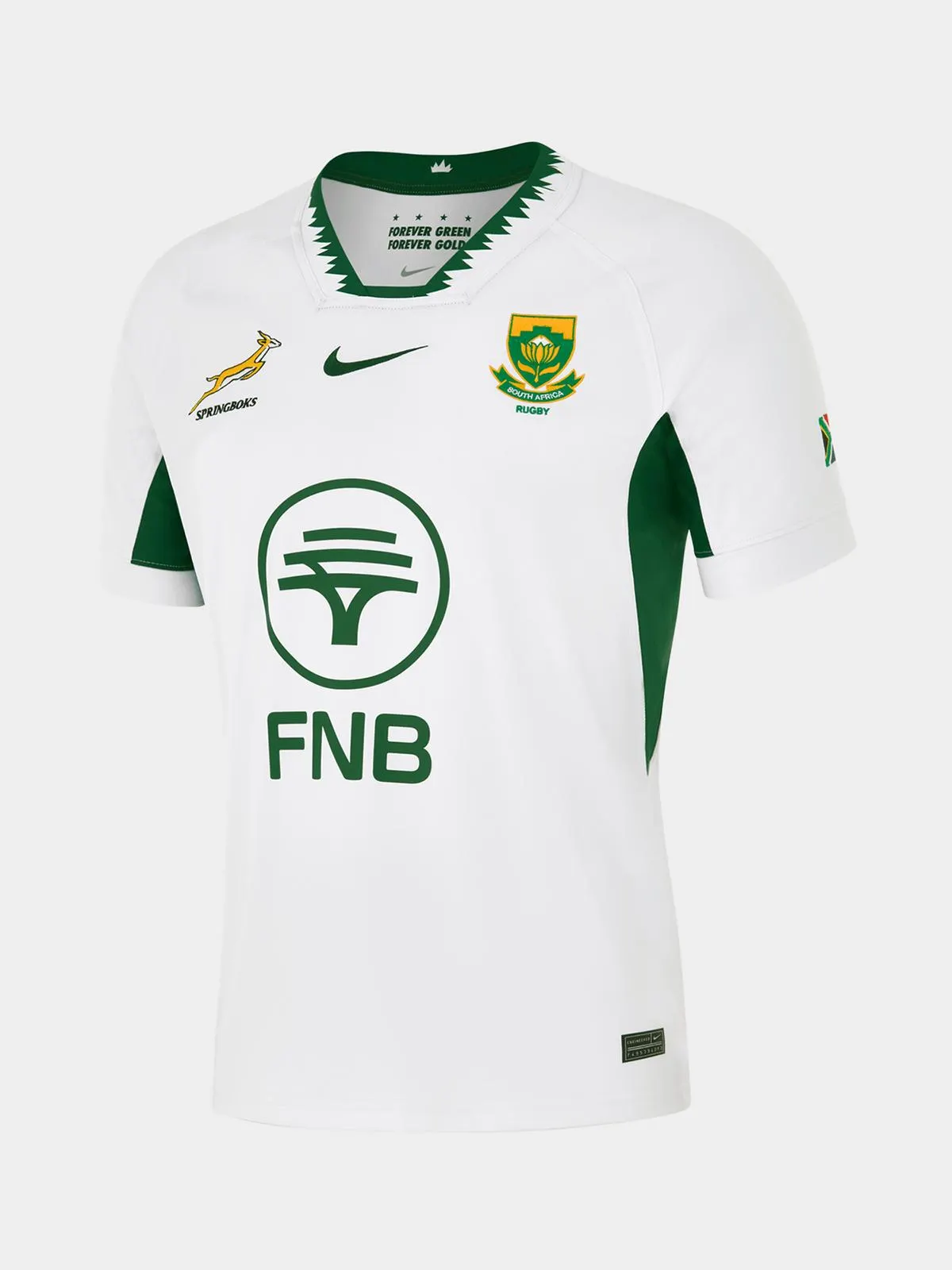 Nike Mens Springboks Away 25/26 White/Green Stadium Jersey