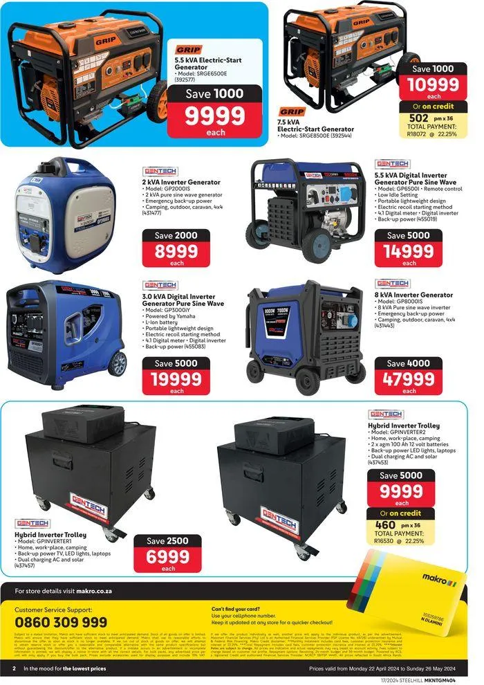 Alternative power from 22 April to 26 May 2024 - Catalogue Page 2