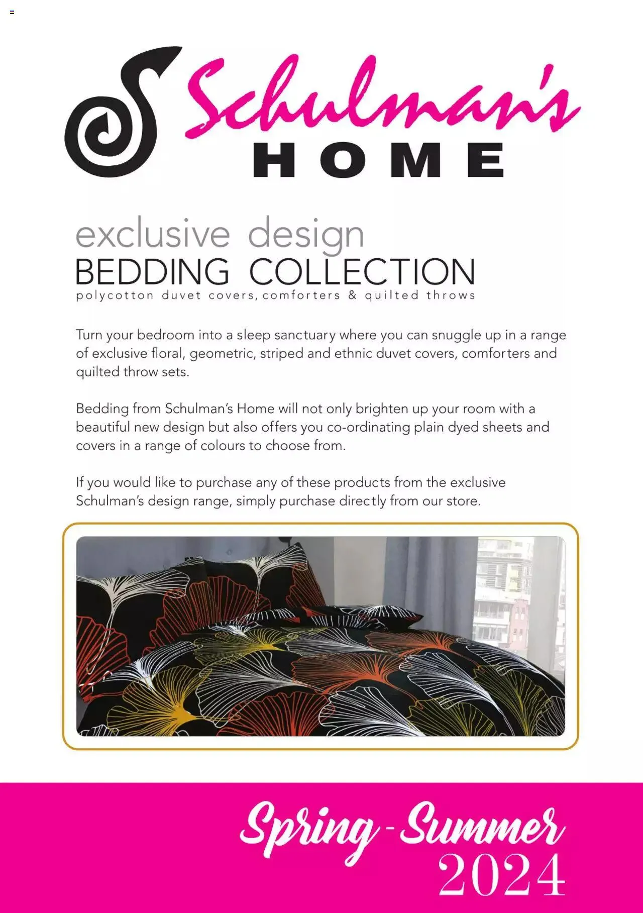 Schulman's Home - Bedding Collection 2024 from 1 January to 31 December 2024 - Catalogue Page
