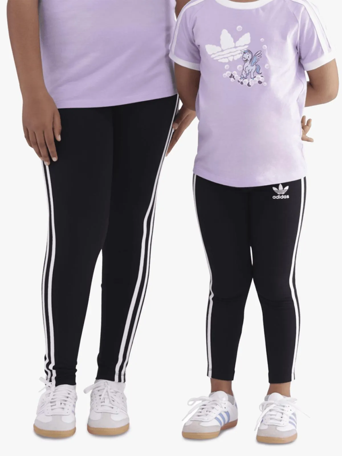 adidas Originals Girls Kids 3 Stripes Black Legging