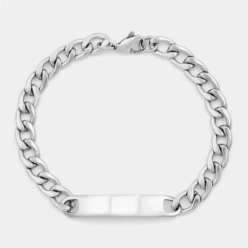 Stainless Steel Curb ID Bracelet
