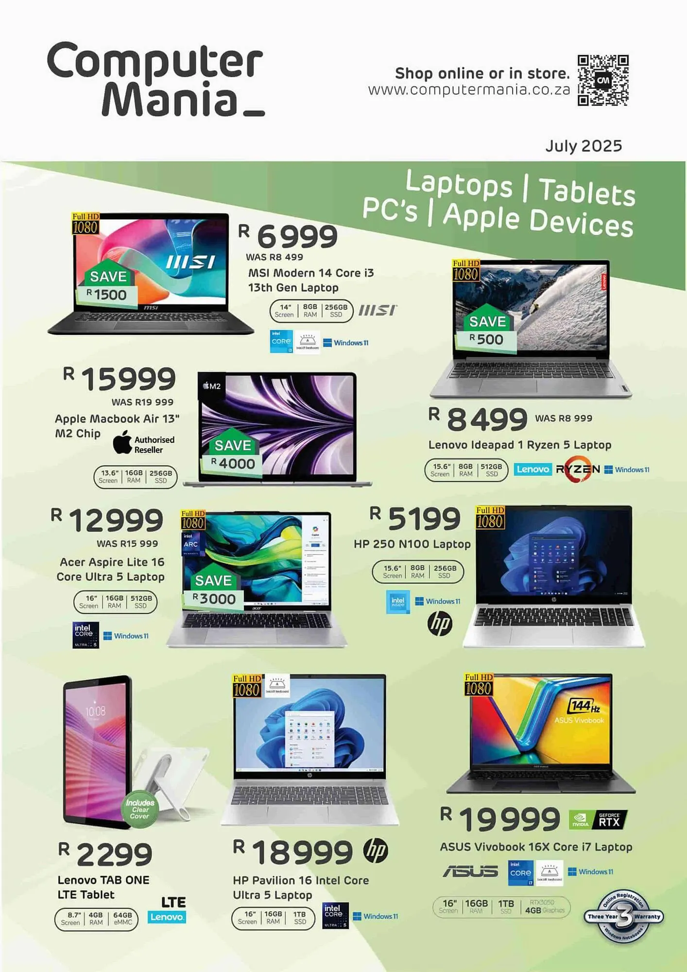 Computer Mania catalogue from 1 July to 31 July 2025 - Catalogue Page 1
