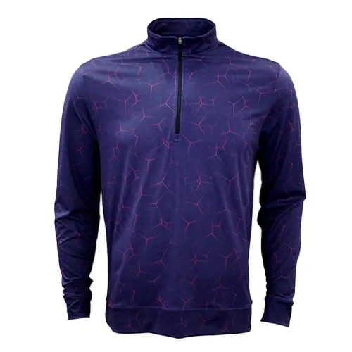 Cross Creek 1/4 Zip Windbreaker – Navy/Pink