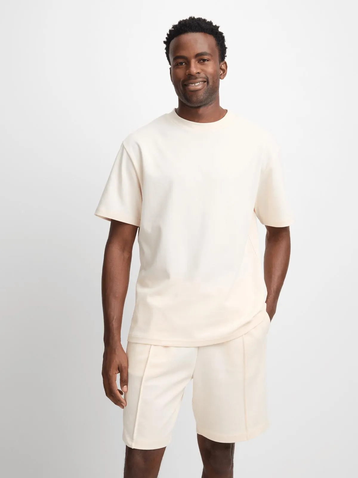 Jet Men's Ecru Set Basic Pullon Short