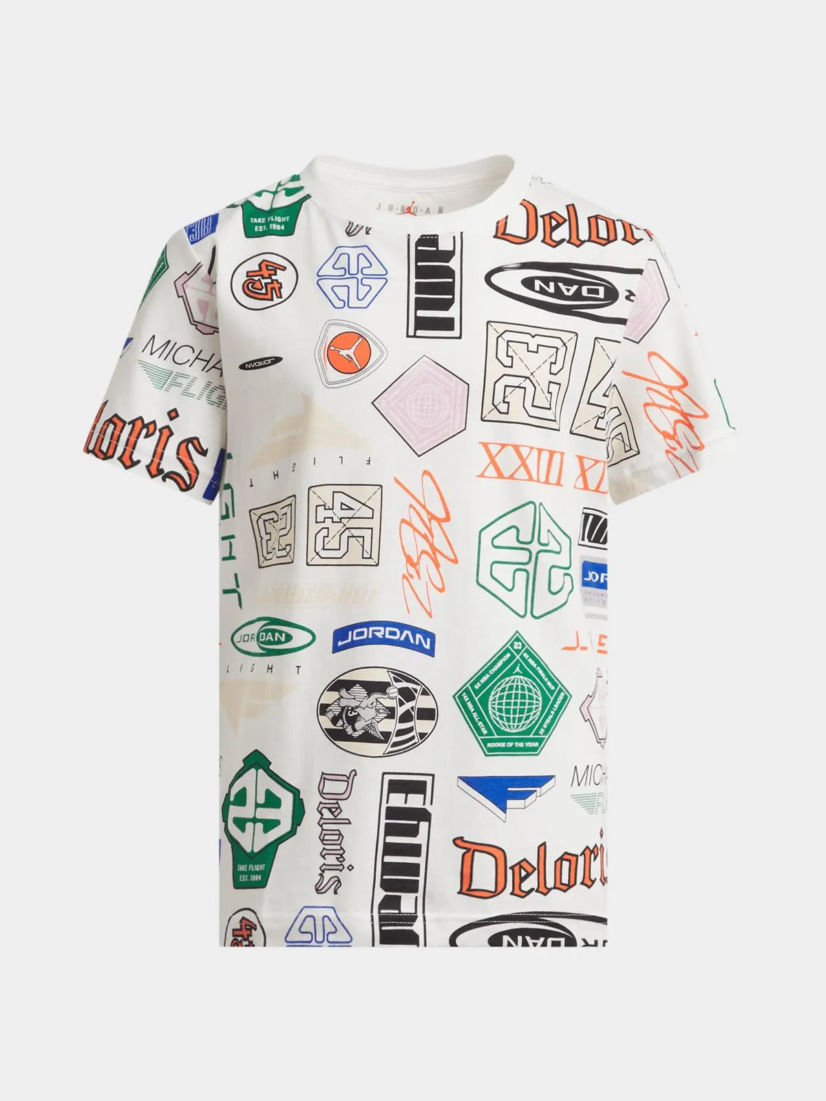 Jordan Unisex Youth AOP All Over Print Off White T-Shirt