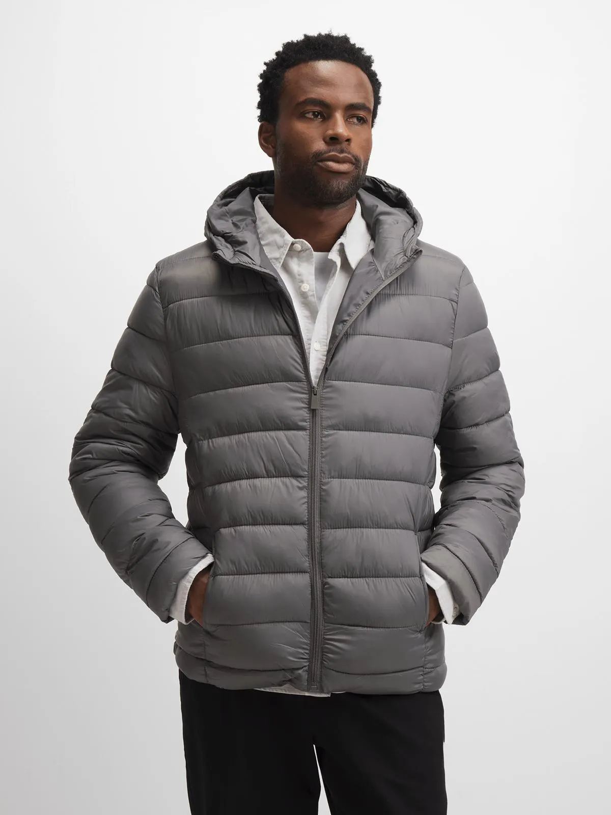 Jet Men's Grey Puffer Jacket
