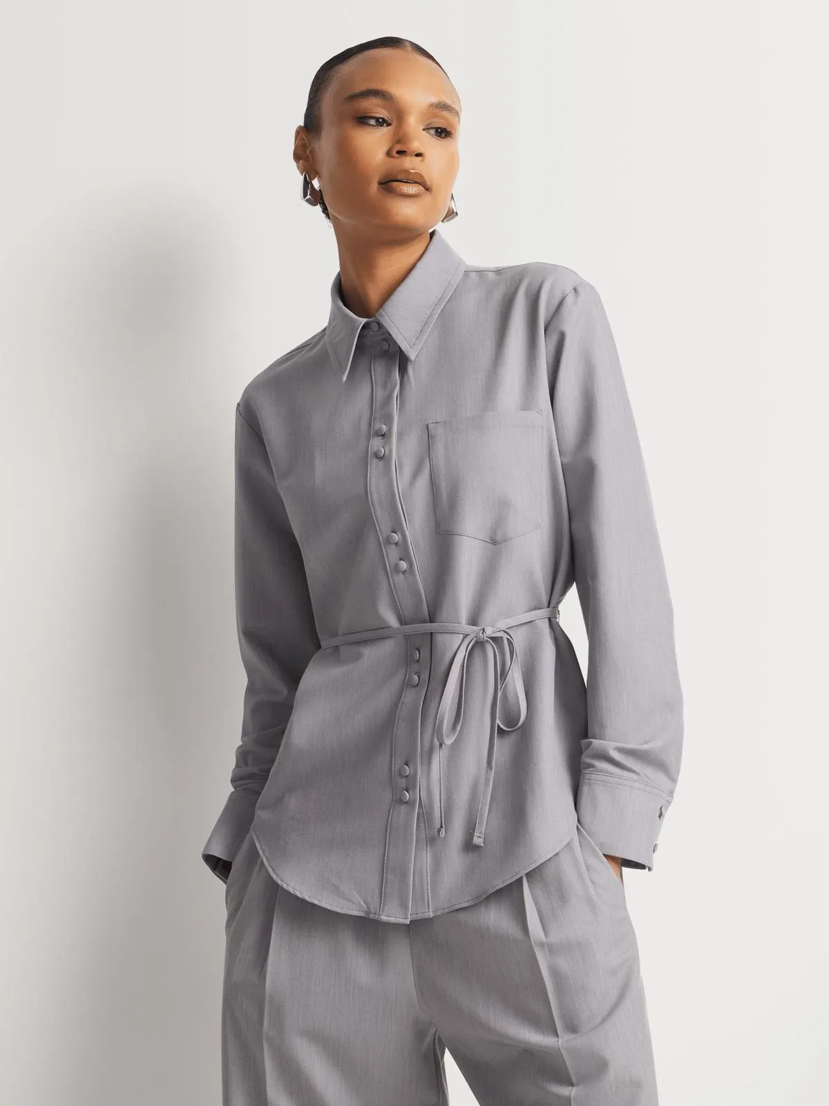 Panelled Styled Shirt