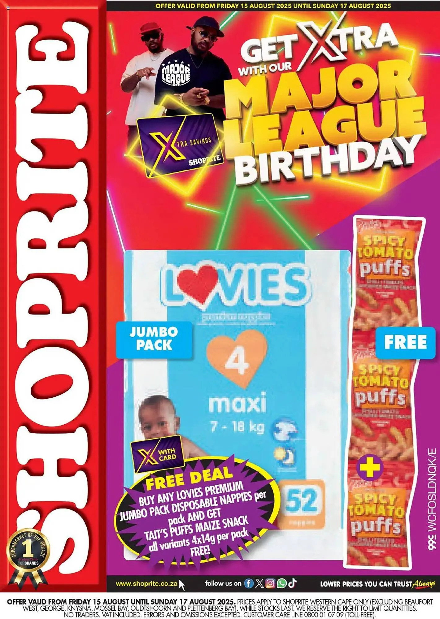 Shoprite catalogue from 15 August to 17 August 2025 - Catalogue Page 1