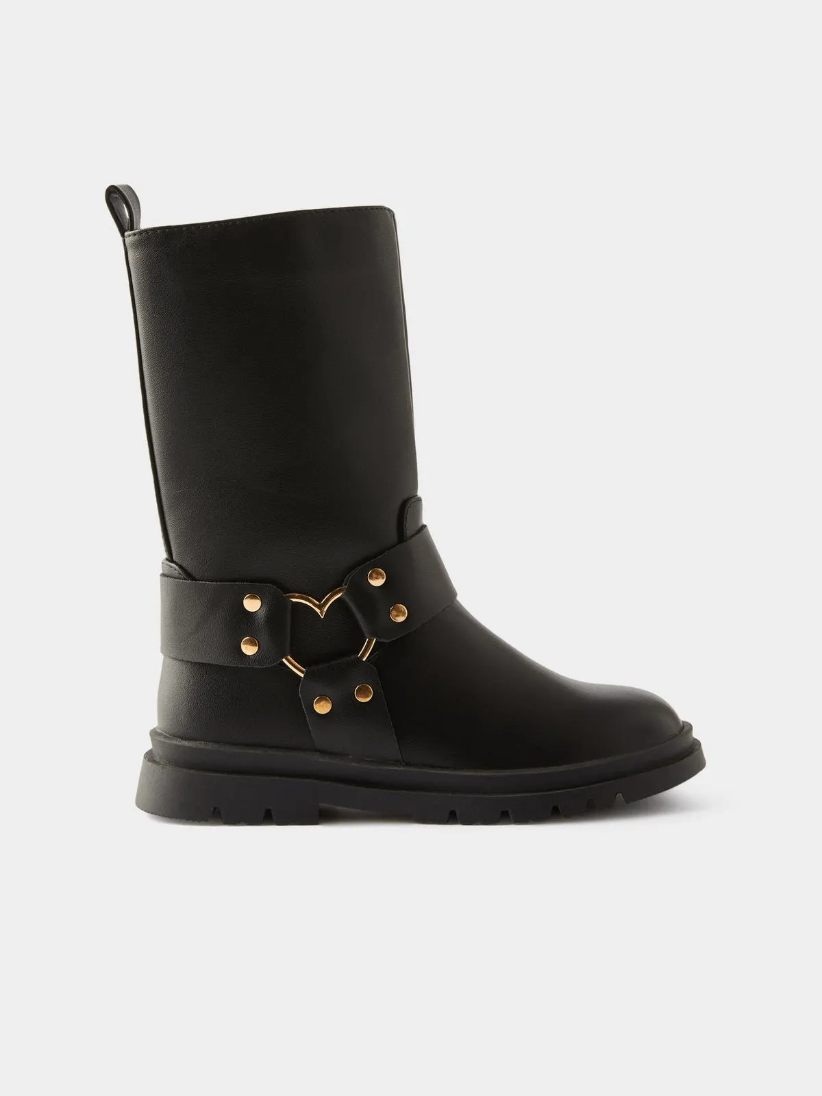 Cotton On Kids Black Betty Biker boots