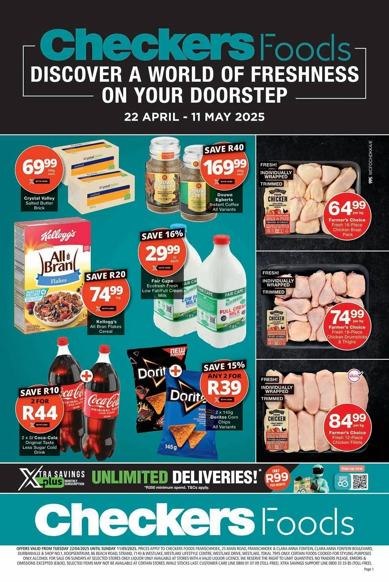 Checkers catalogue from 22 April to 11 May 2025 - Catalogue Page 1