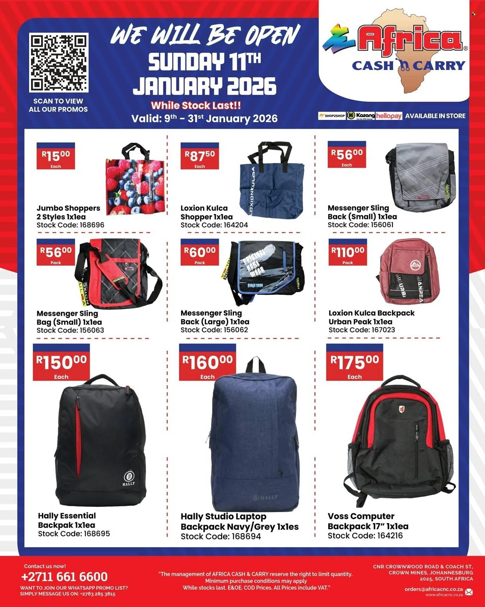 Africa Cash and Carry catalogue from 9 January to 15 January 2026 - Catalogue Page 1