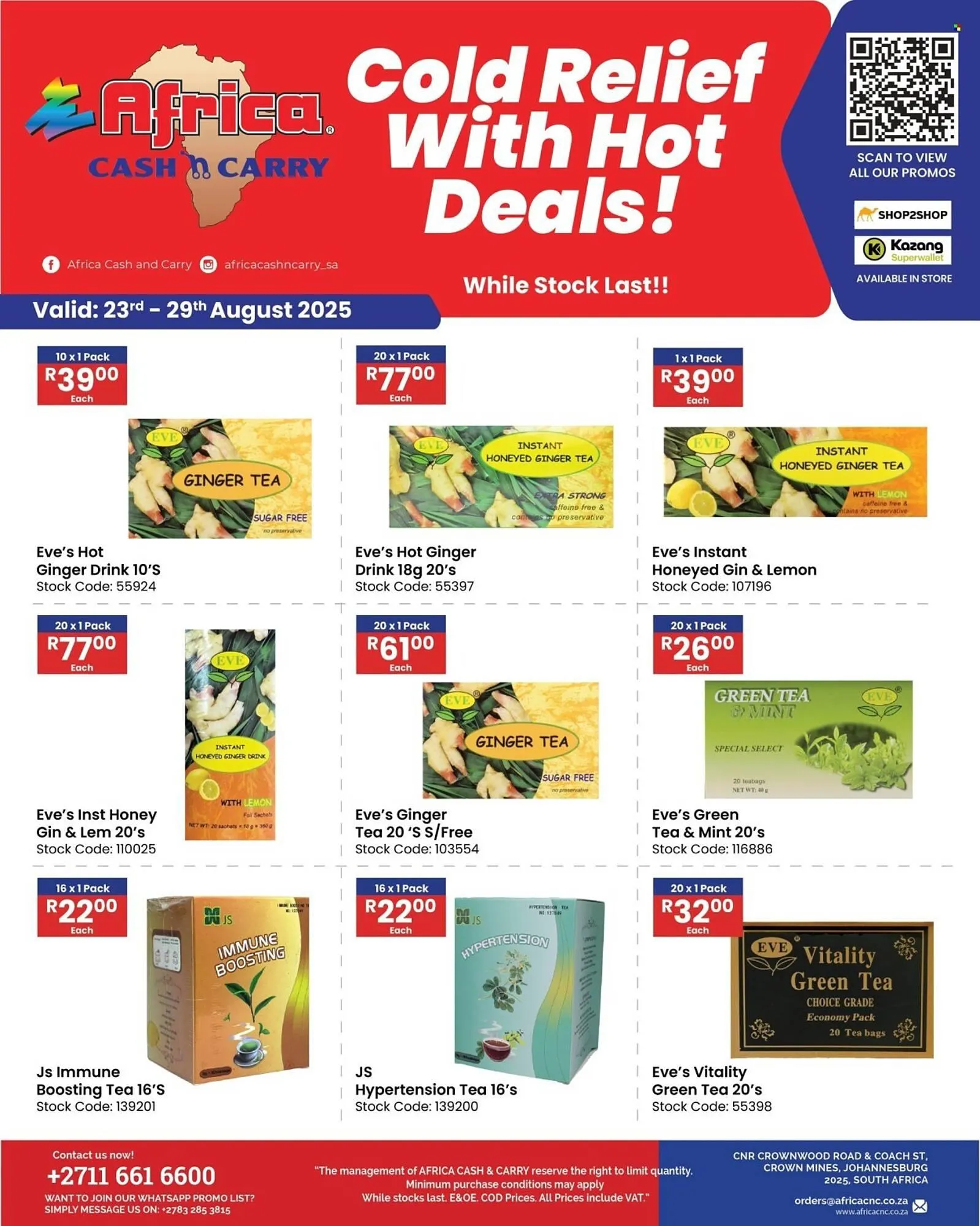 Africa Cash and Carry catalogue from 23 August to 29 August 2025 - Catalogue Page 1