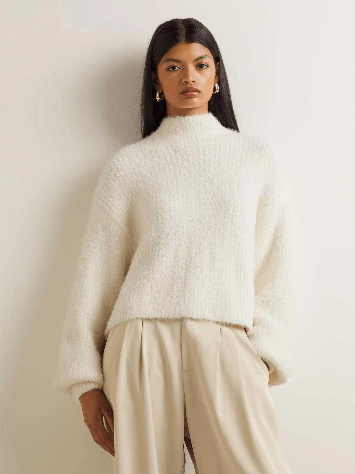 Women's Iconography Feather Yarn Jumper