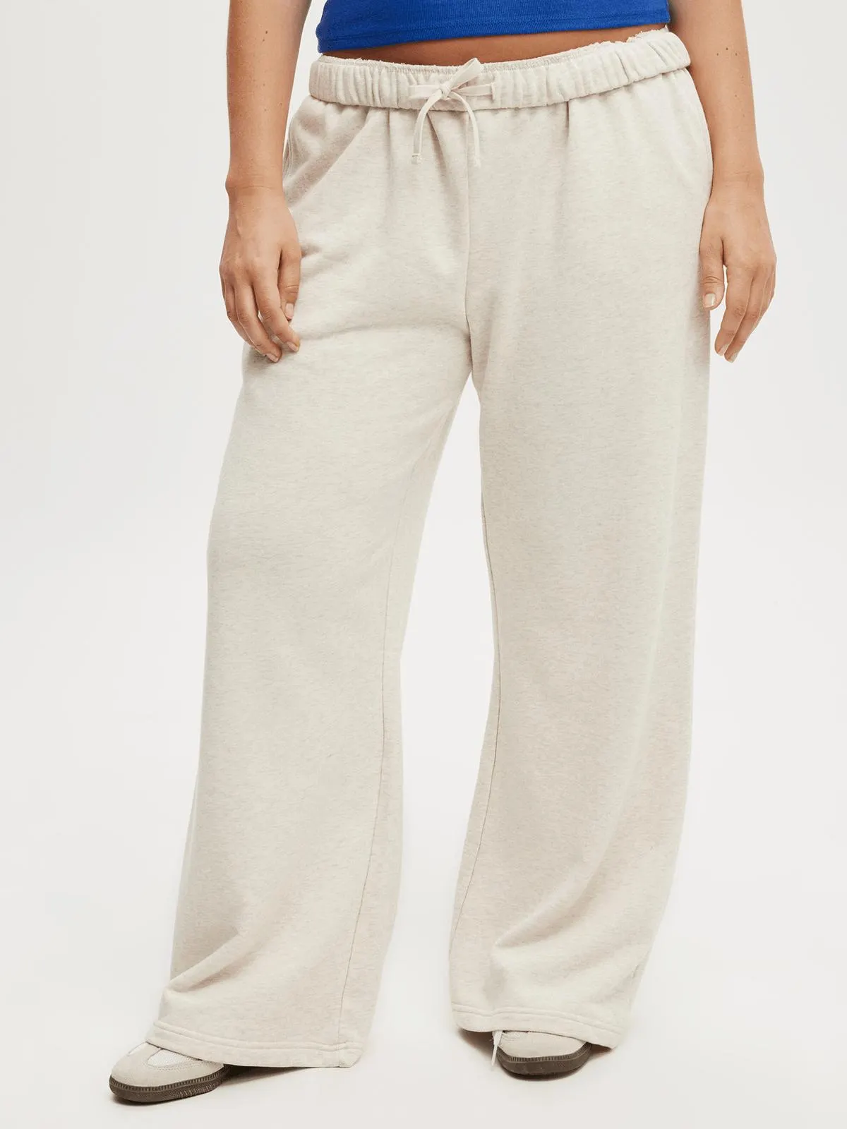 Women's Cotton On Beige Classic Fleece Wide Leg Sweatpants