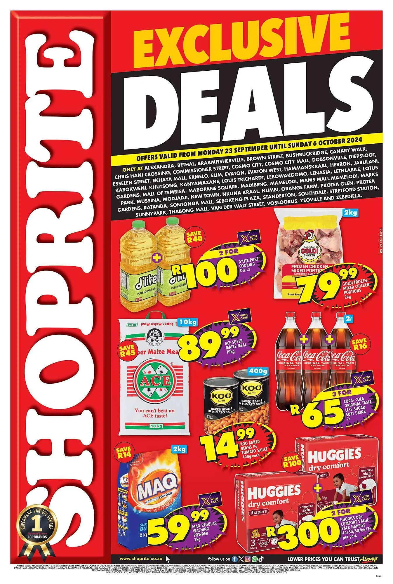 Shoprite catalogue from 23 September to 6 October 2024 - Catalogue Page 1