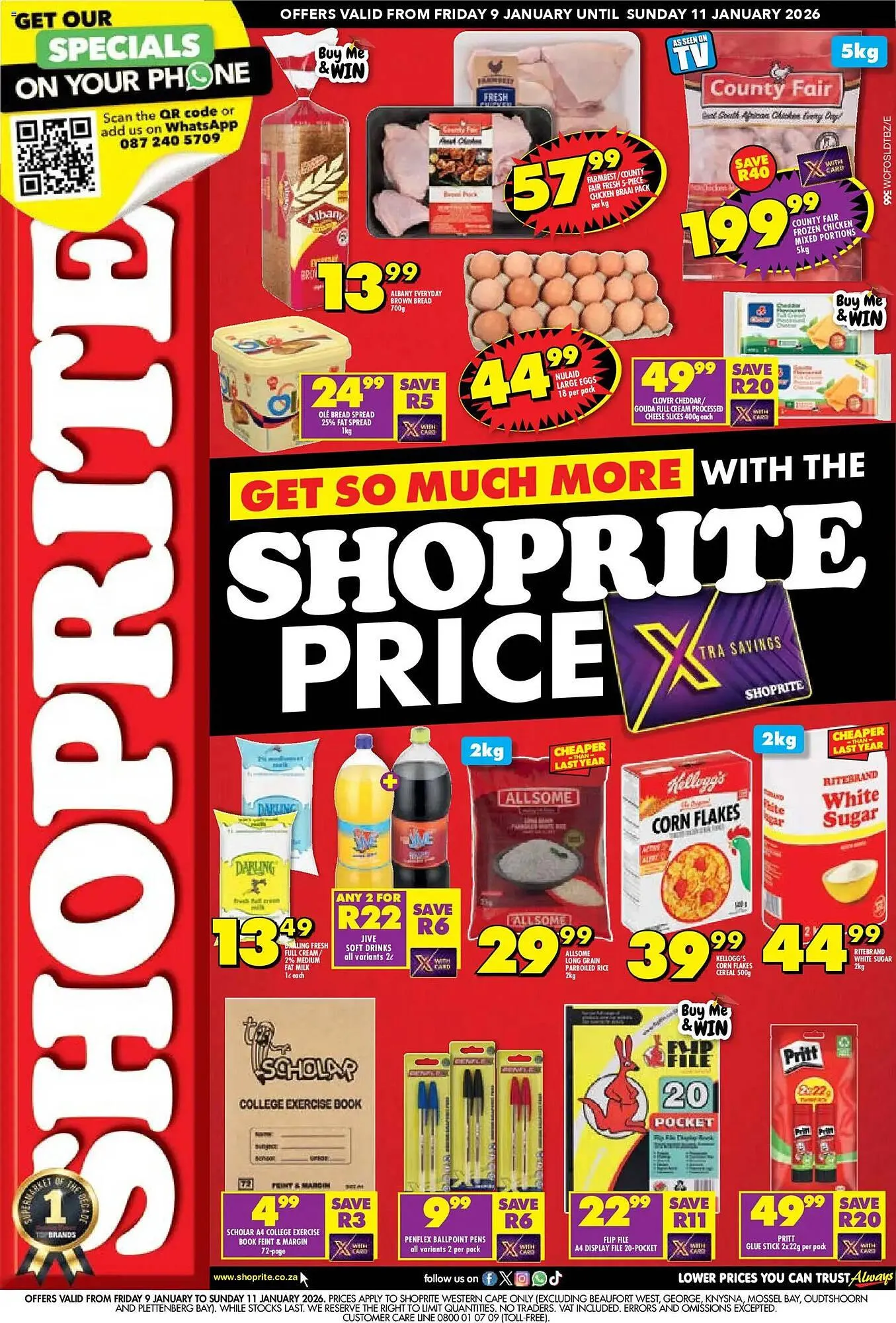 Shoprite catalogue from 9 January to 11 January 2026 - Catalogue Page 1