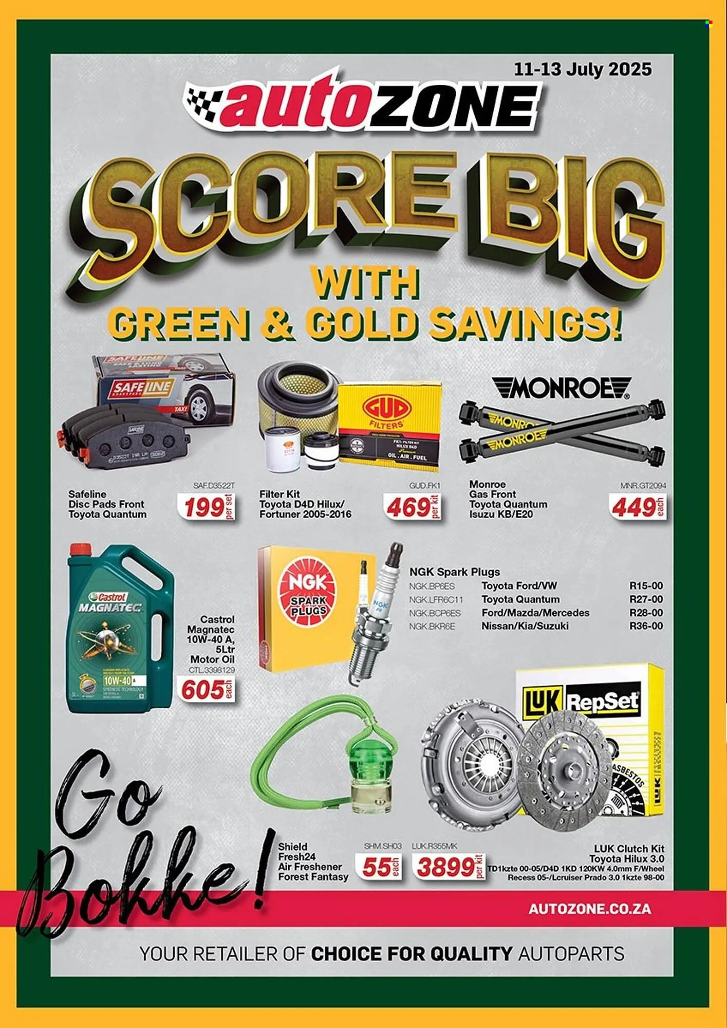 AutoZone catalogue from 11 July to 13 July 2025 - Catalogue Page 1