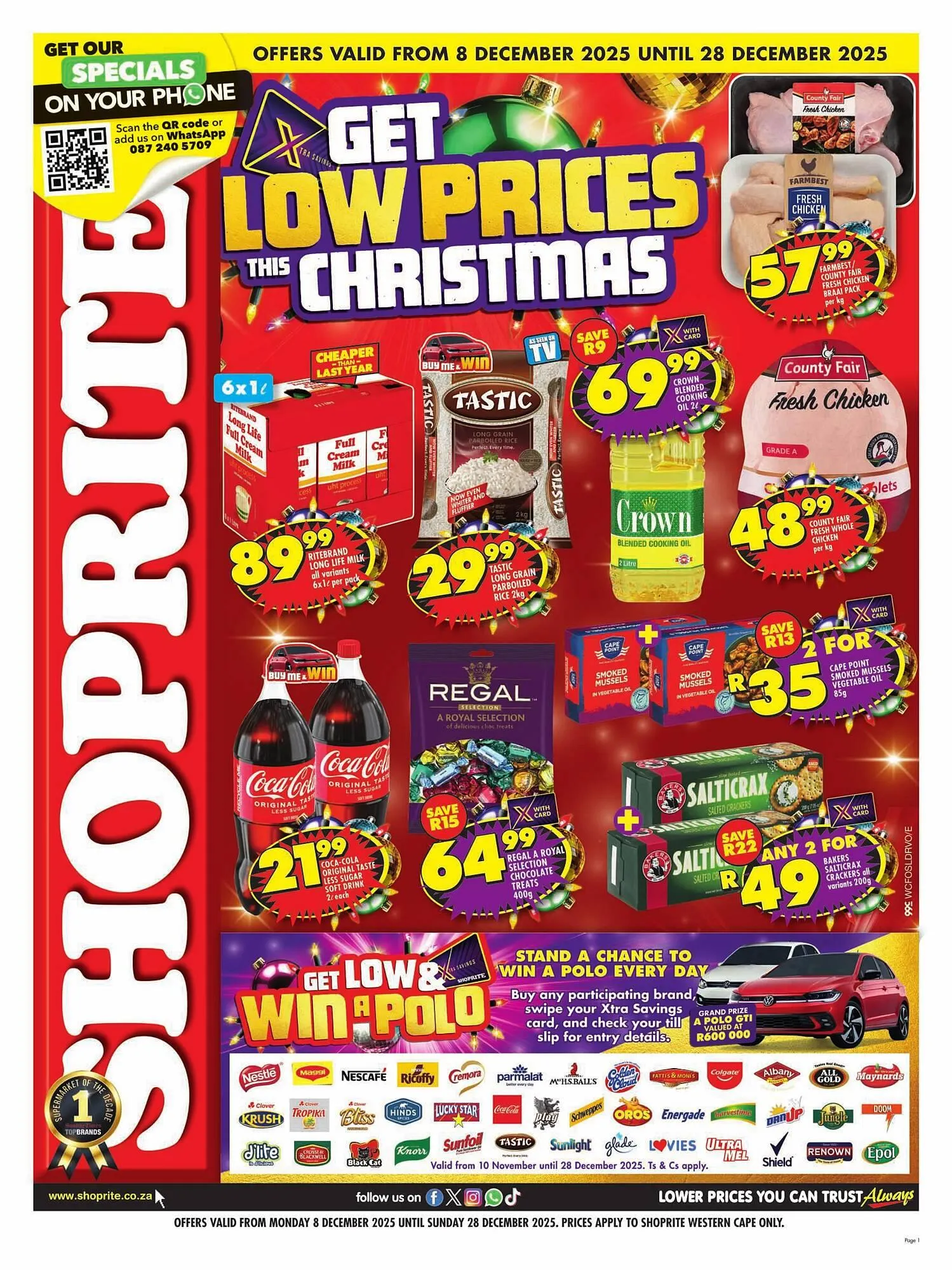 Shoprite catalogue from 8 December to 28 December 2025 - Catalogue Page 1