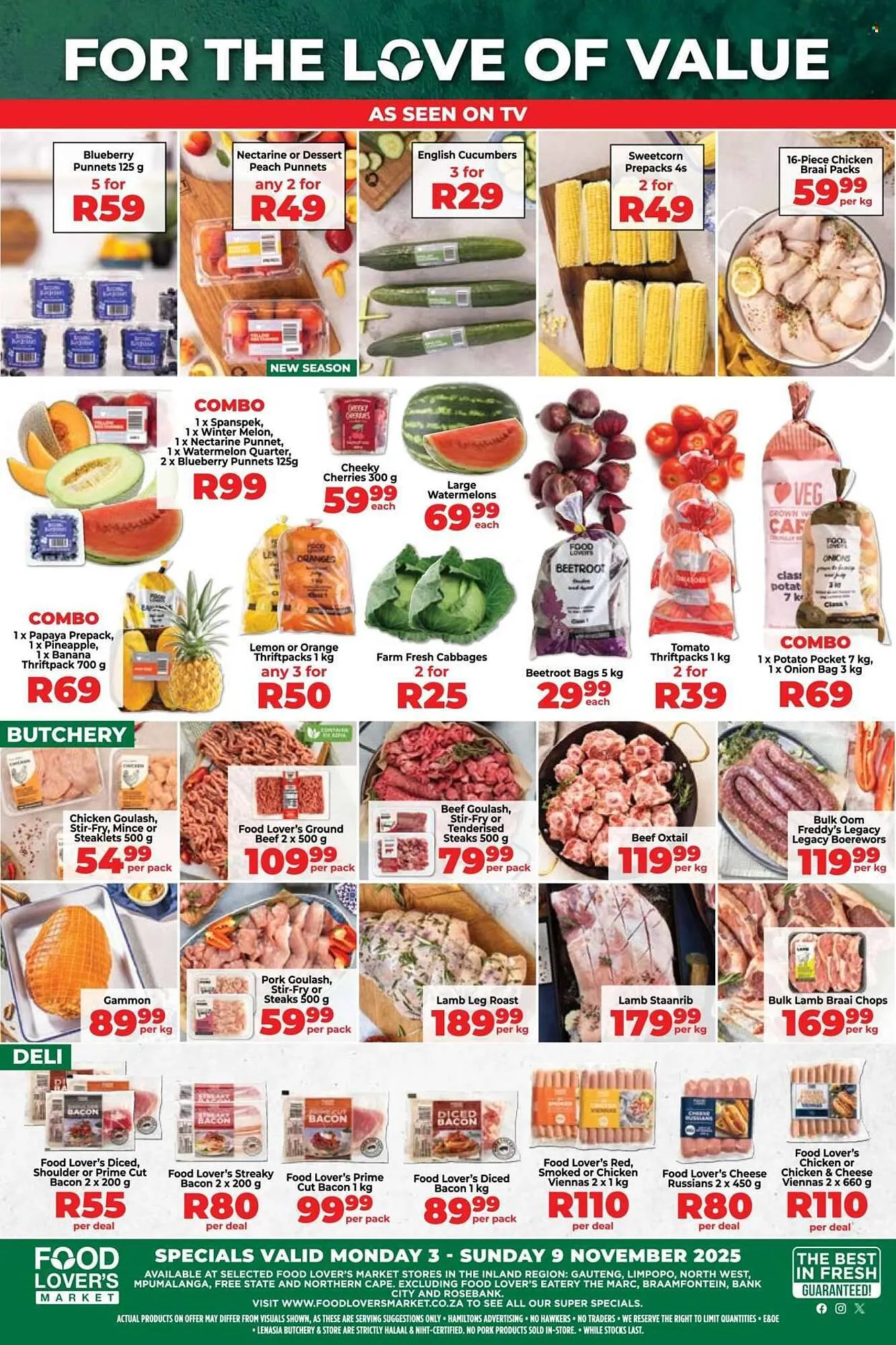 Food Lover's Market catalogue from 3 November to 9 November 2025 - Catalogue Page 1