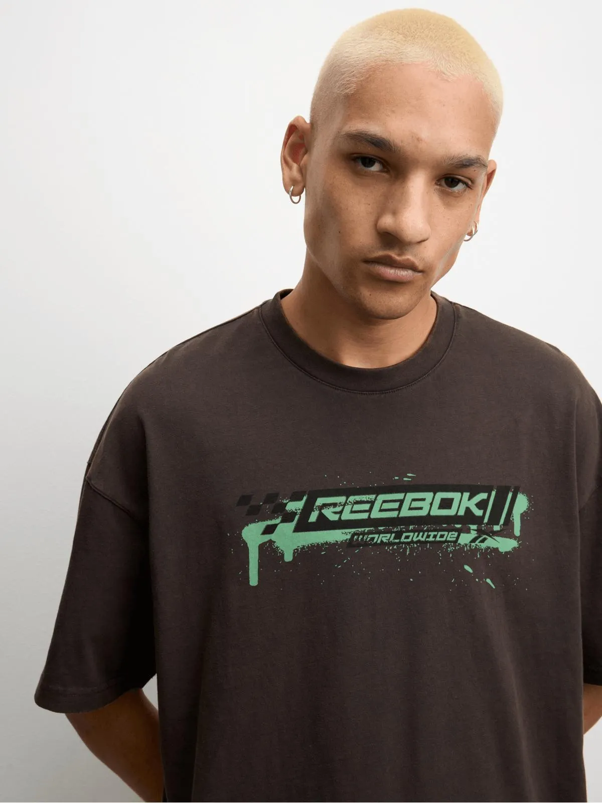 Reebok Men's Graphic Washed Black T-Shirt