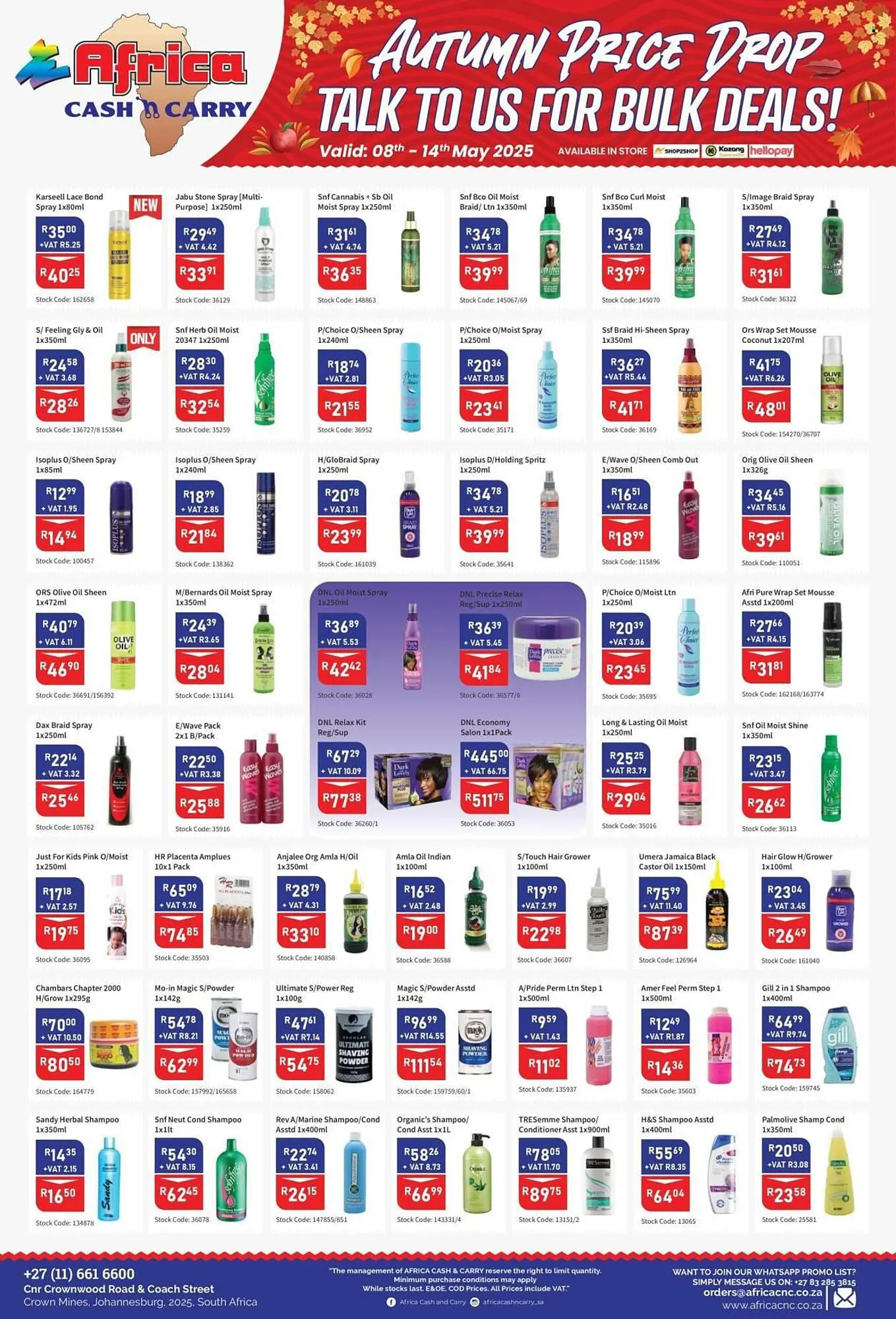 Africa Cash and Carry catalogue from 8 May to 14 May 2025 - Catalogue Page 1