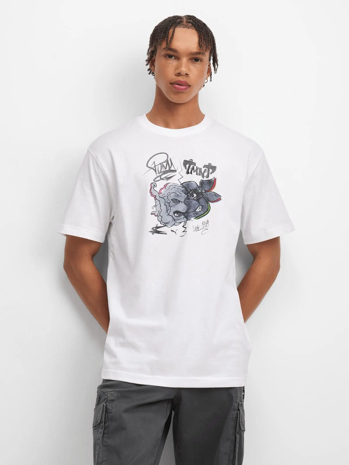 Puma x TMNT Men's Graphic White T-Shirt