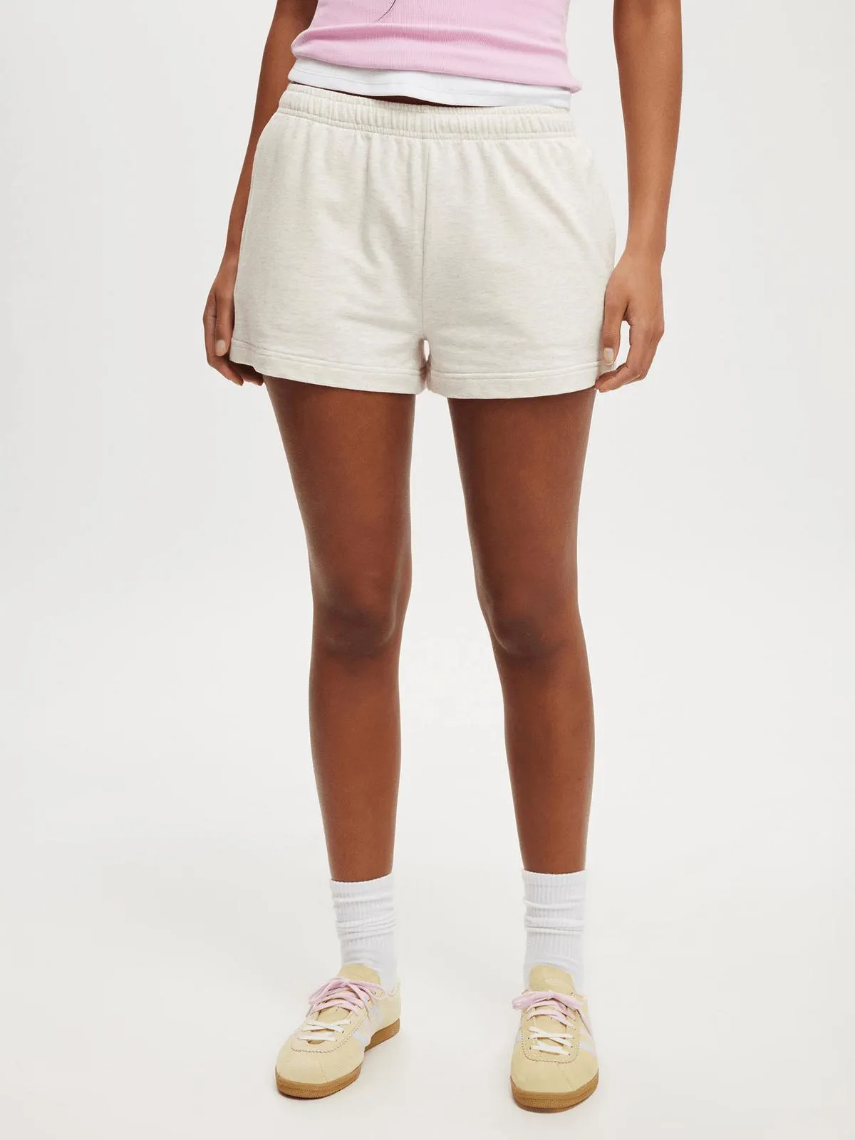 Women's Cotton On Beige Classic Fleece Summer Sweat Shorts