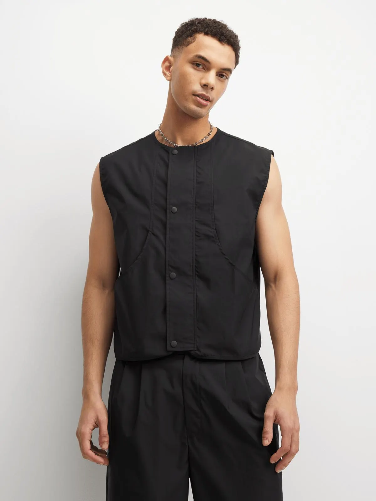 The FIX Men's Black Co-Ord Vest