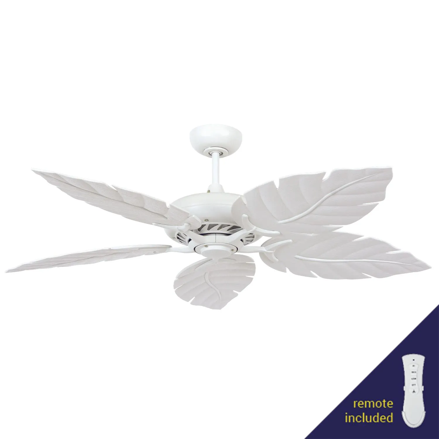 Palmetto - White 80W AC Ceiling Fan with 5 ABS Blades