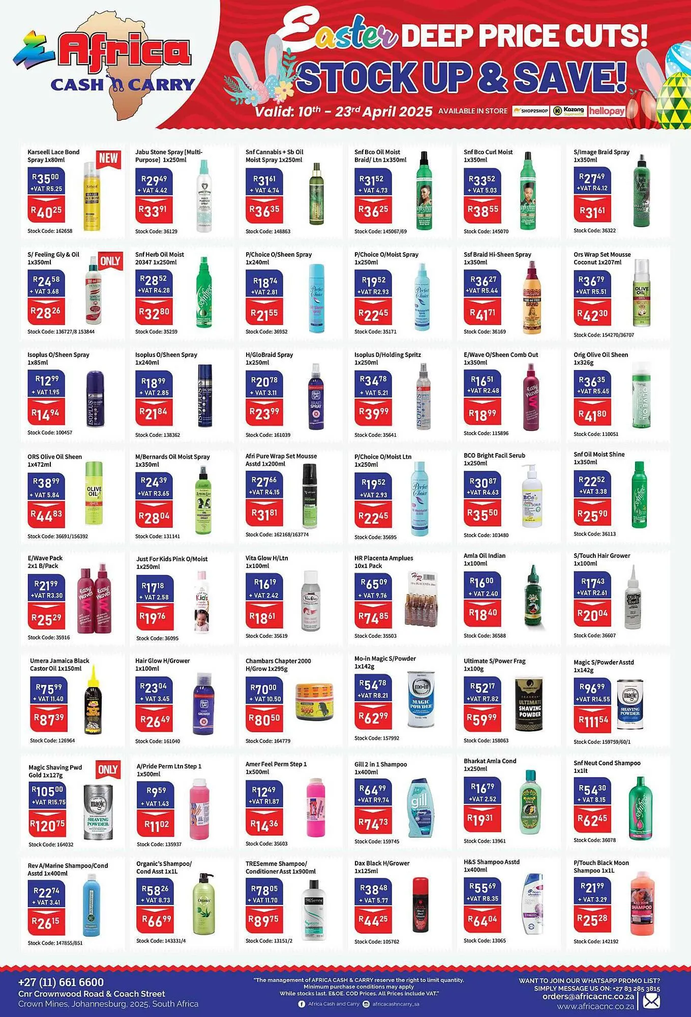 Africa Cash and Carry catalogue from 10 April to 23 April 2025 - Catalogue Page 1