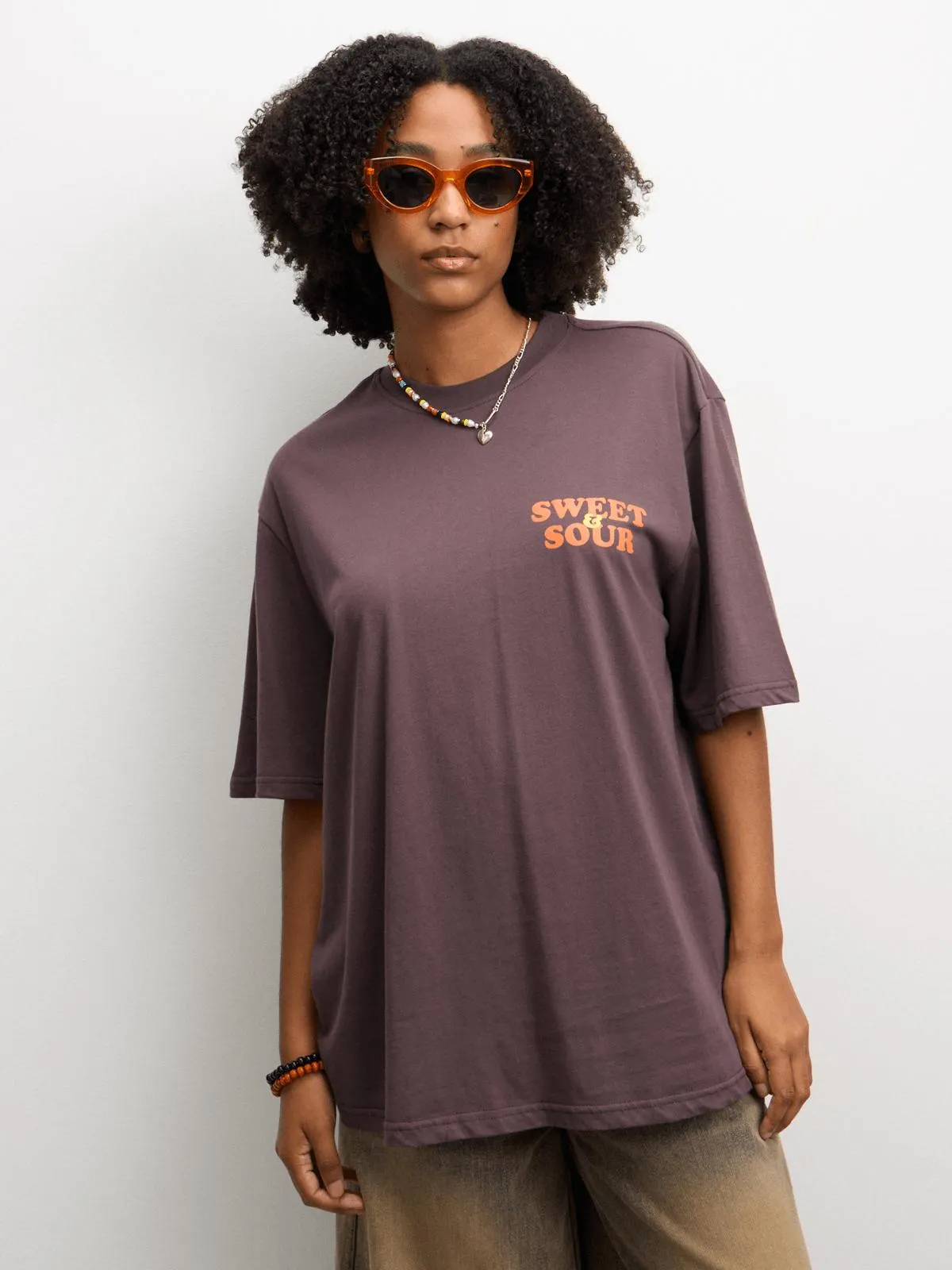 The FIX Women's Brown Sweet & Sour 100% Me Graphic Top