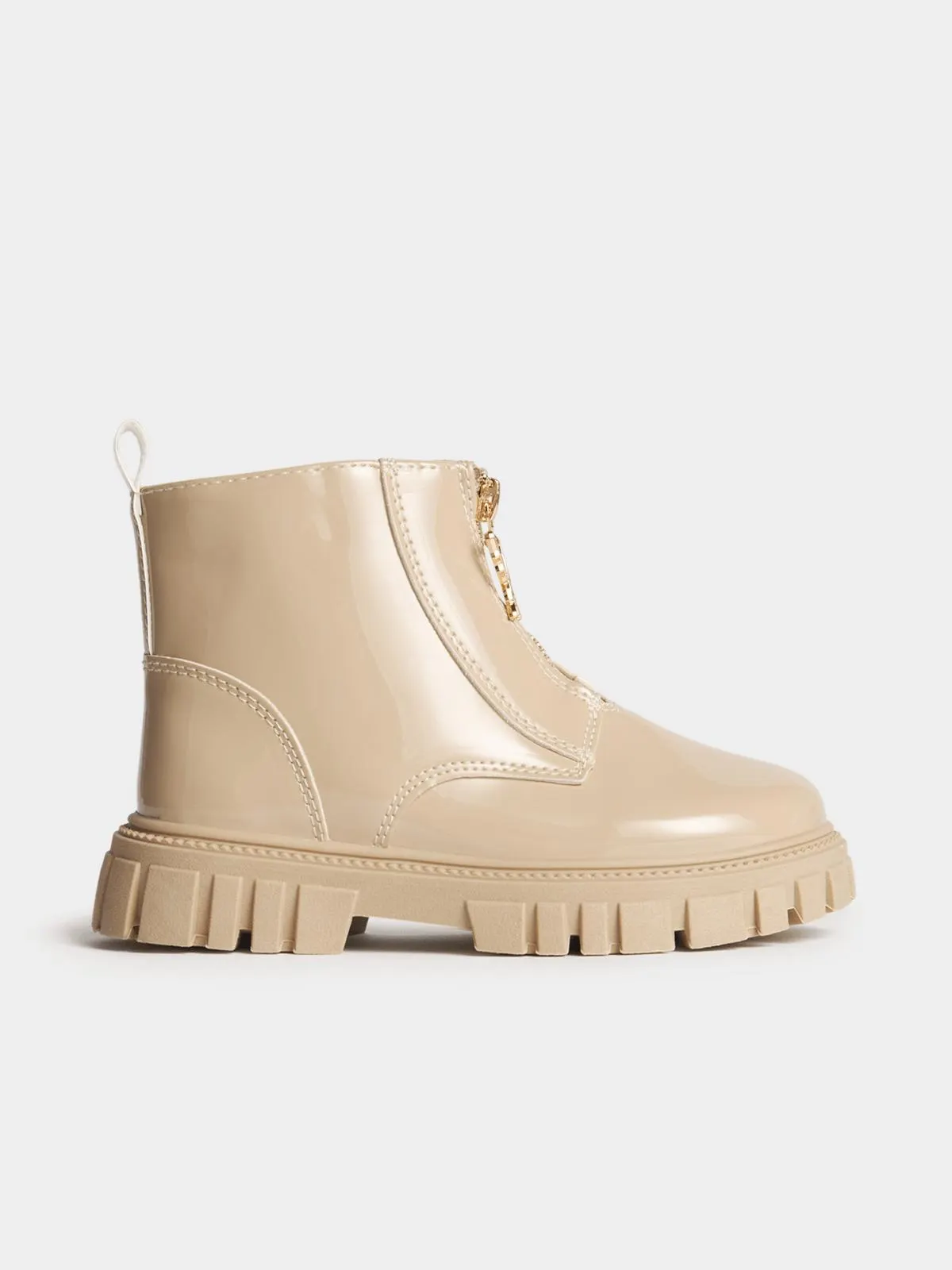 Jet Older Girls Nude Butterfly Chelsea Boot