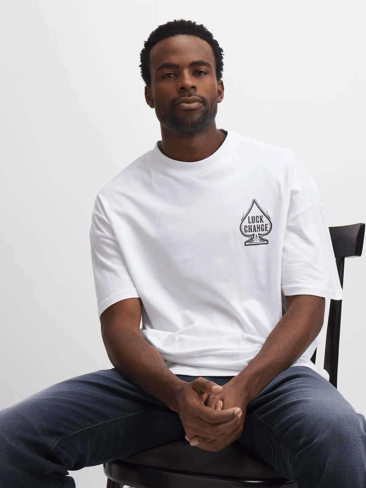 Jet Men's White Graphic T-Shirt