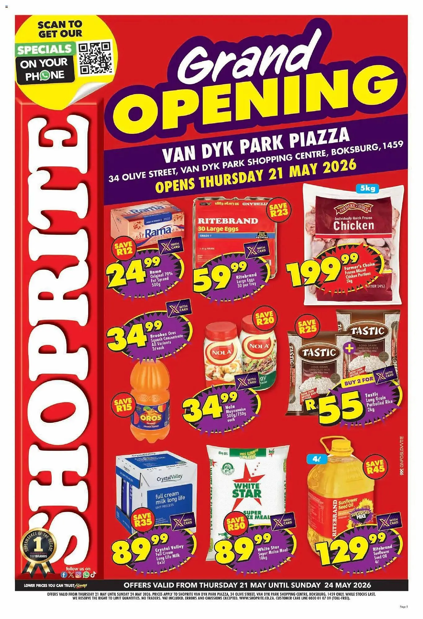 Shoprite catalogue from 21 May to 24 May 2026 - Catalogue Page 1