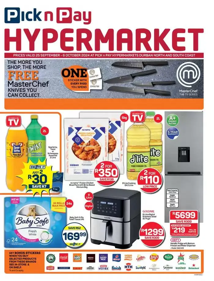 Pick n Pay Hypermarket weekly specials from 25 September to 6 October 2024 - Catalogue Page 1