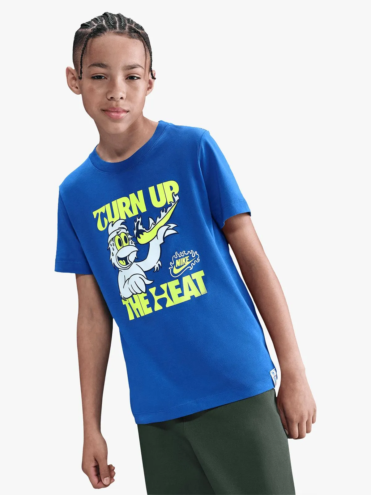Nike Unisex Youth Sportswear Turn Up Blue T-Shirt