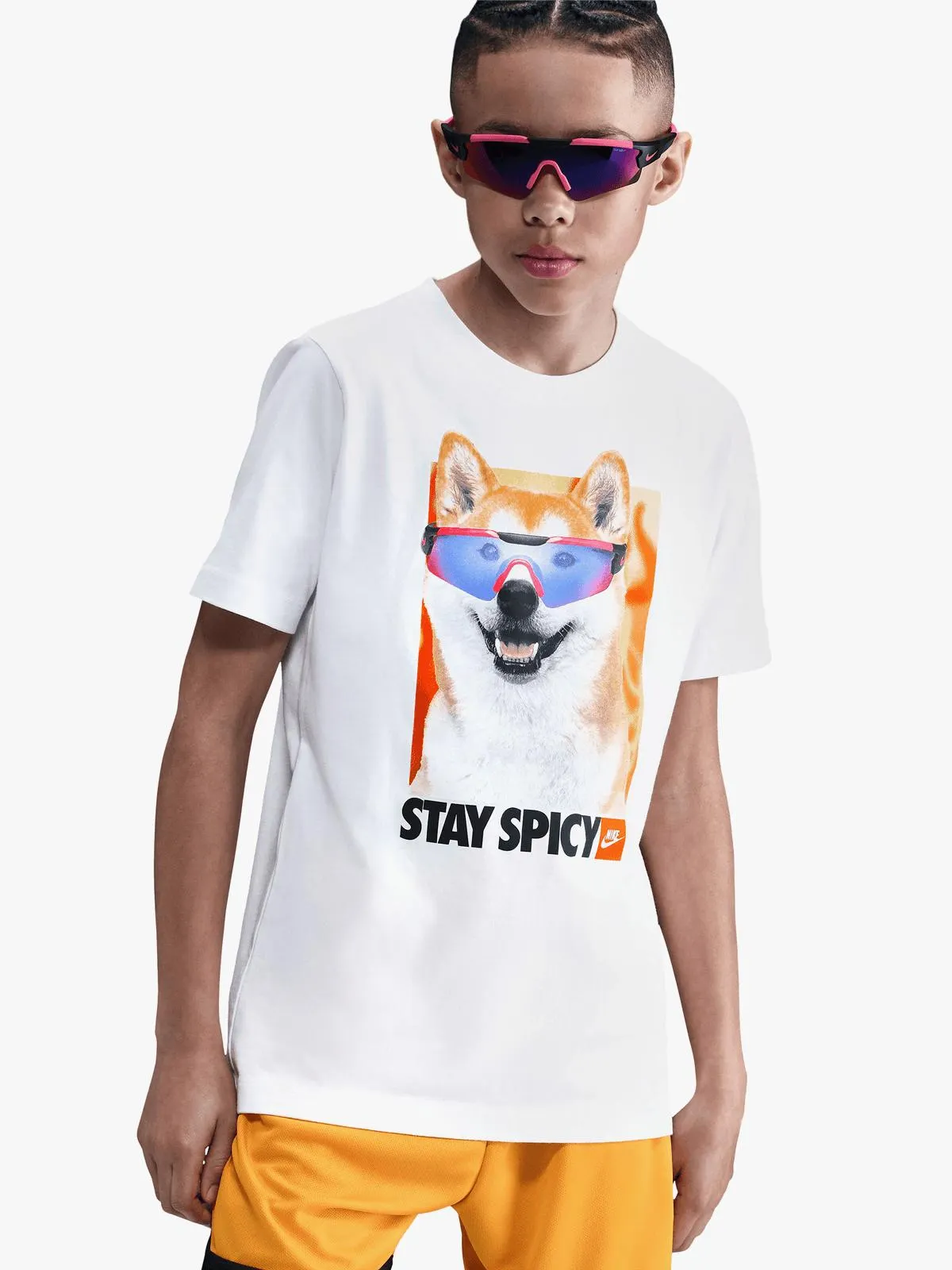 Nike Unisex Sportswear Photo Shiba White T-Shirt
