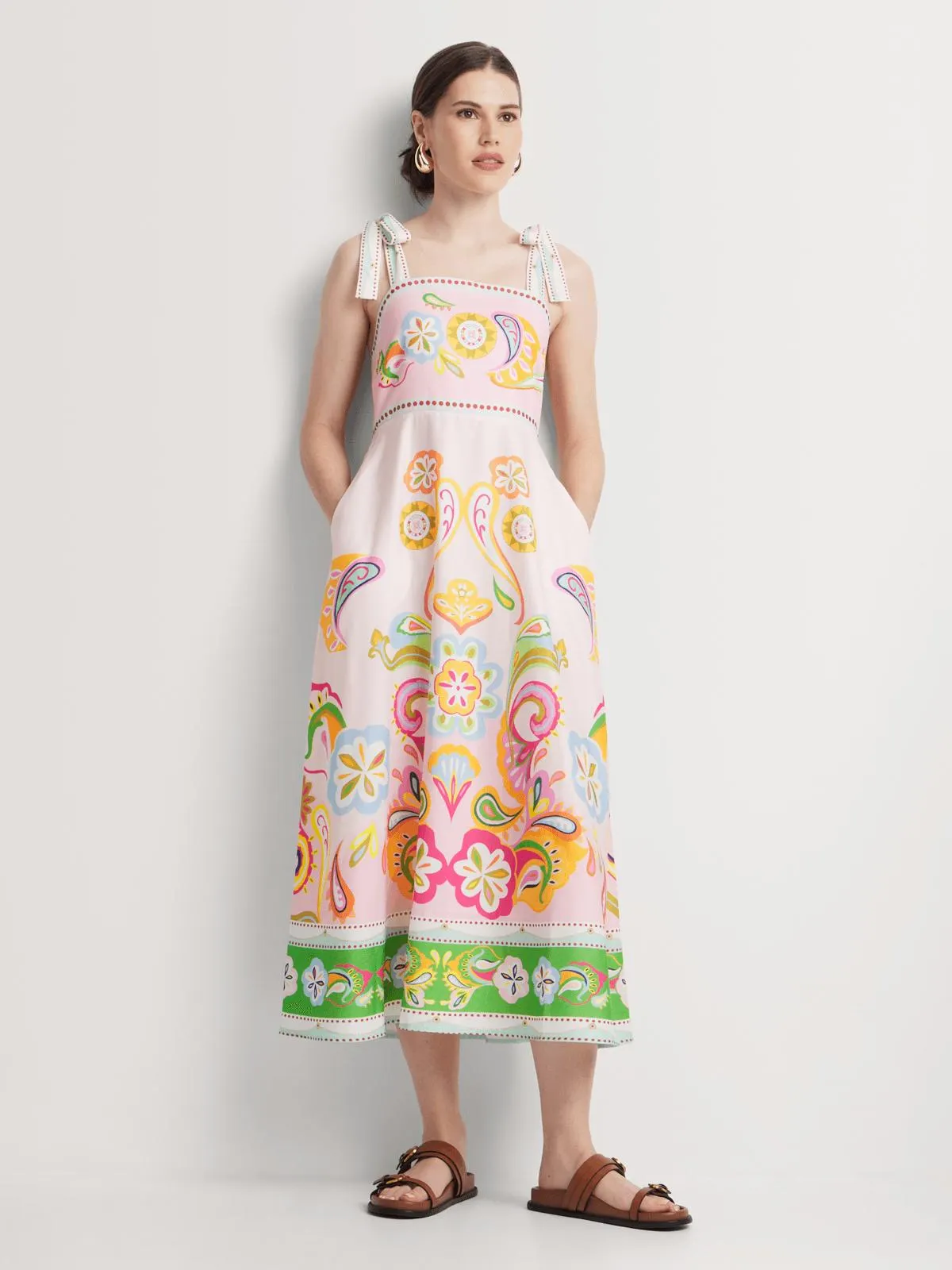 Women's Izabel London Multi Sleeveless Smock Back Dress