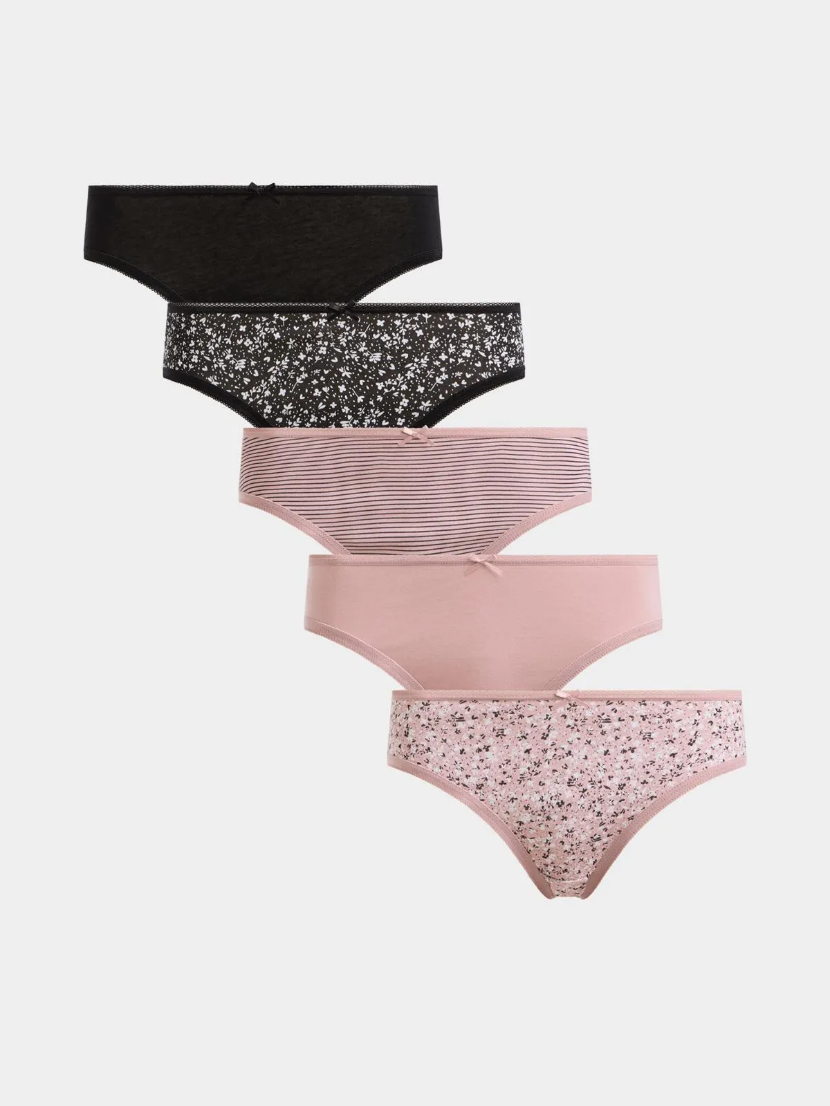 Jet Women's Black/Blush 5 Pack Floral Bikini