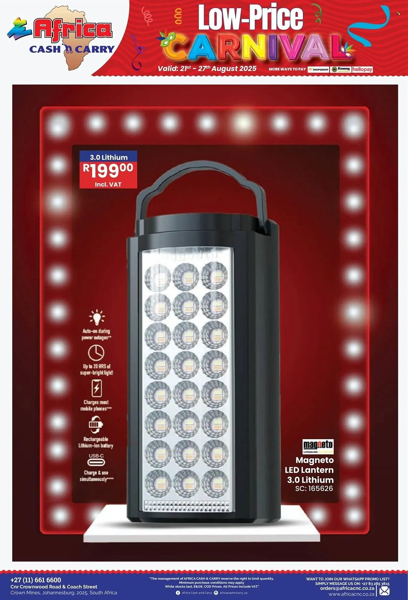 Africa Cash and Carry catalogue from 21 August to 27 August 2025 - Catalogue Page 9