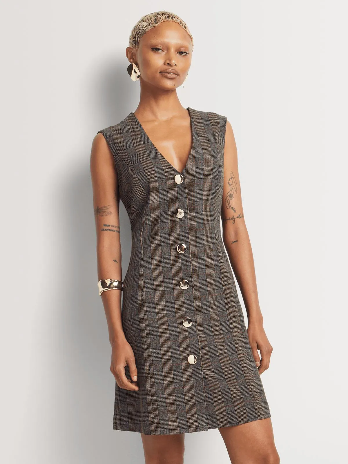 Button Through Shift Dress