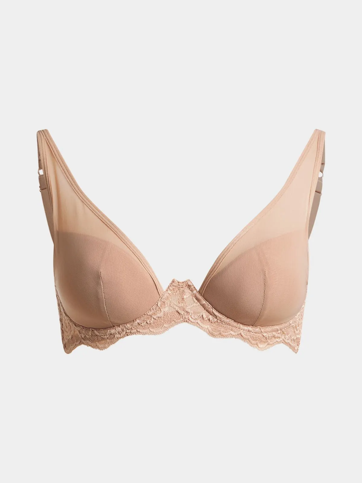 Mesh & Lace High Appex bra - Cinnamon